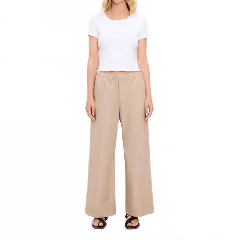 NEW MICHAEL STARS taylor wide leg pant in macademia